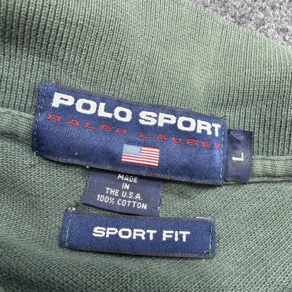 Vintage 90's Polo Ralph Lauren Shirt Men's Large L USA Made Forrest Green Golf